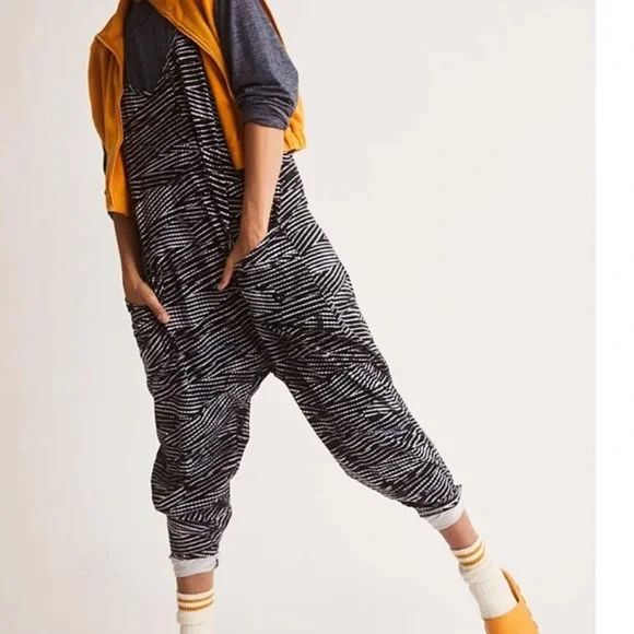 FP Striped Black and White Jumpsuit EUC - Picture 2 of 5